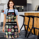 Custom text here photos collage T-Shirt Apron<br><div class="desc">Easily add your own favorite photos,  edit photo filter. For best results,  it is recommended to use photos with the subject facing the front,  centered and with a background that serves as margins.

Design help:
https://www.zazzle.com/live/categories/design help</div>