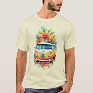 Custom Text Hippie Van T-Shirt