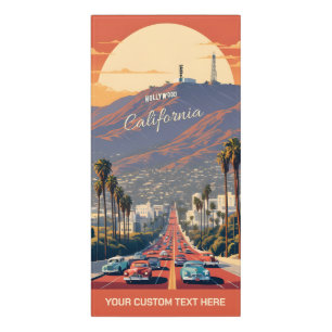 Custom Text Hollywood California Door Sign