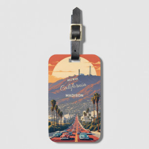 Custom Text Hollywood California Luggage Tag