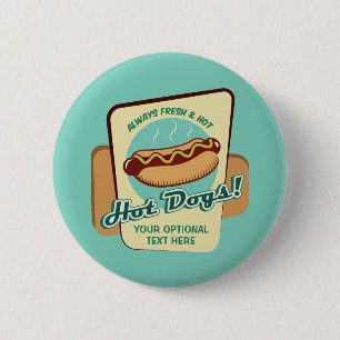 Custom Text Hot Dog Button