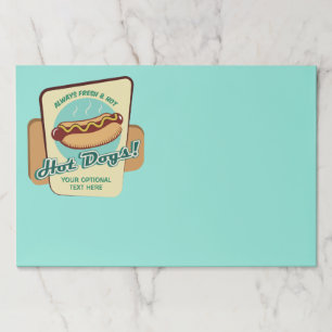 Custom Text Hot Dog Paper Pad