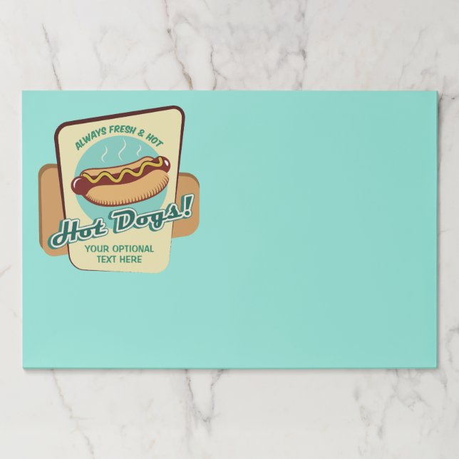 Custom Text Hot Dog Paper Pad (Front)