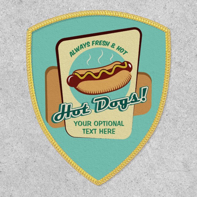 Custom Text Hot Dog Patch (Front)