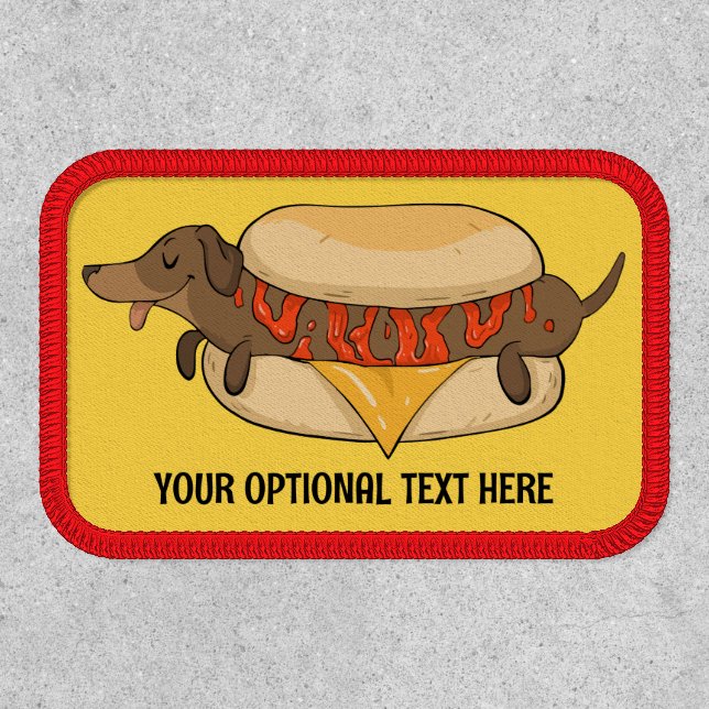 Custom Text Hot Dog Patch (Front)