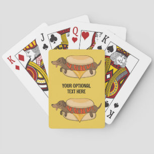 Custom Text Hot Dog Poker Cards