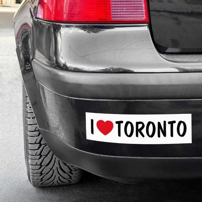 Custom Text I Love Toronto Bumper Sticker (Create Your Own Custom Text I Love BLANK Bumper Sticker)
