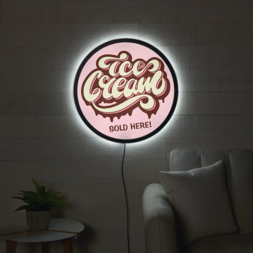Custom Text Ice Cream Popsicle LED Sign