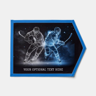 Custom Text Ice Hockey Pennant