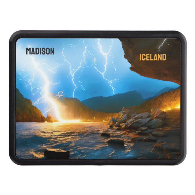 Custom Text Iceland Hitch Cover (Front)