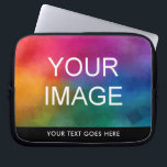 Custom Text Image Design Color Elegant Template Laptop Sleeve<br><div class="desc">Custom Image Photo Picture Business Company Logo Add Text Template Elegant Modern Neoprene 10 inch Laptop Sleeve.</div>