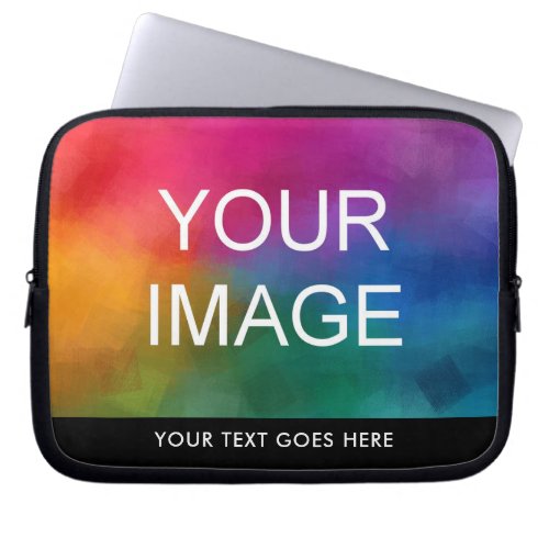 Custom Text Image Design Color Elegant Template Laptop Sleeve