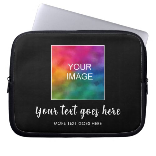 Custom Text Image Design Color Template Elegant Laptop Sleeve