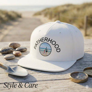 Custom Text Image Fatherhood Inspired Classic Snap Back Hat