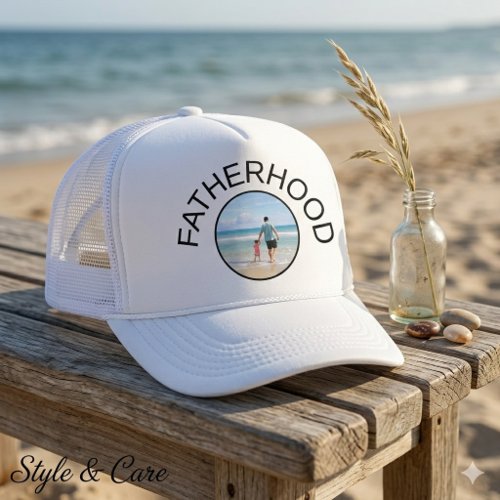 Custom Text Image Fatherhood Inspired Classic Trucker Hat