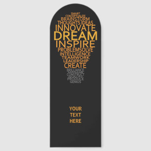 Custom Text Inspirational Light Bulb Bookmarks
