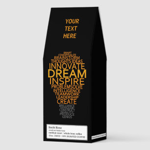 Custom Text Inspirational Light Bulb Roasted Coffee