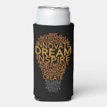 Custom Text Inspirational Lightbulb Seltzer Can Cooler