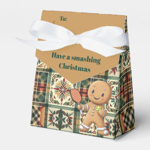 Custom text Jolly Ginger Paddle Pouch Favor Boxes