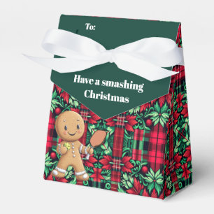 Custom text Jolly Ginger Paddle Pouch Favor Boxes