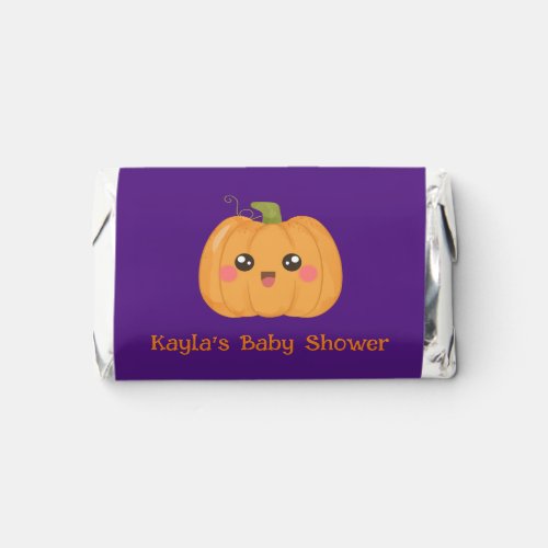 Custom Text Kawaii Cute Pumpkin Halloween Party Hersheys Miniatures