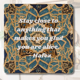 Custom Text Khatam Marquetry Iranian Art Gifts Trivet