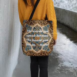 Custom Text Khatam Marquetry Persian Art Gifts Tote Bag