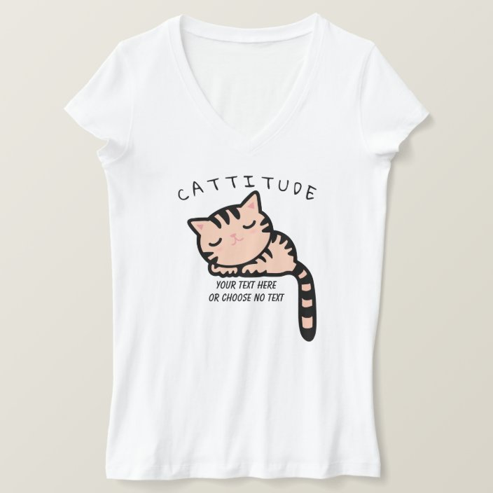 Custom Text/ Kitty Cat Lover Kawaii Feline Pet T-Shirt | Zazzle.com