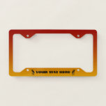 Custom Text Kokopelli Ombre Sunset License Plate Frame at Zazzle