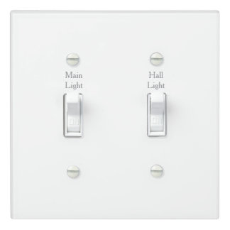 Custom Text - Labeled Light Switch Plate