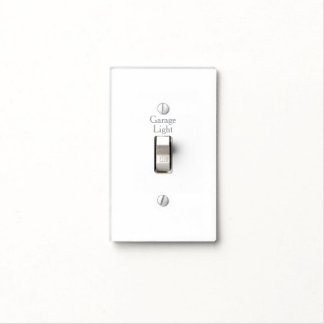Custom Text - Labeled Light Switch Plate Cover