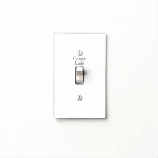 Custom Text - Labeled Light Switch Plate Cover (In Situ)
