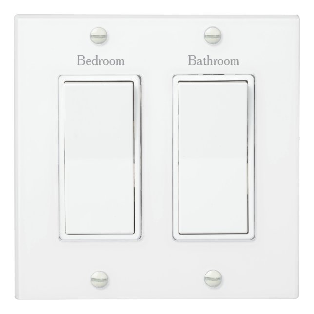 Custom Text - Labeled Light Switch Plate - Dual (In Situ)