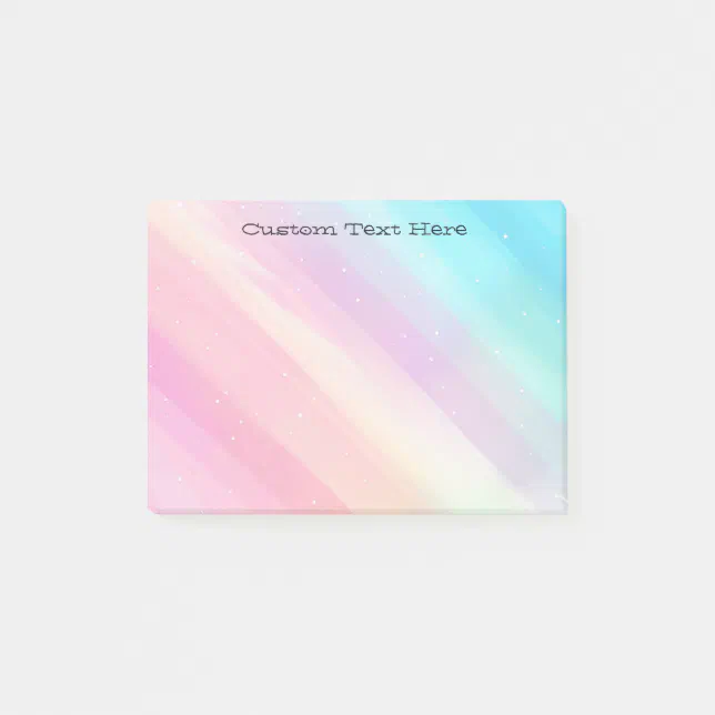 Custom Text | Large Pastel Lines Post-it Notes | Zazzle