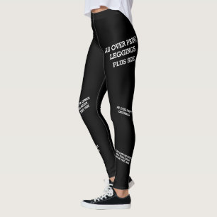 Custom Text Leggings - Personalized Name Pattern