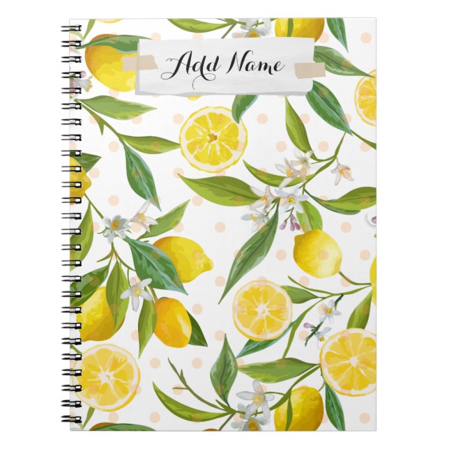 CUSTOM TEXT - Lemon Notebook (Front)