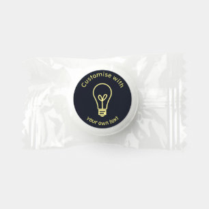 Custom Text Light Bulb Icon Bright Idea Life Saver® Mints