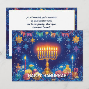 Custom text Lights Celebration Holiday Card