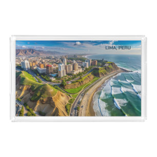 Custom Text Lima, Peru Acrylic Tray