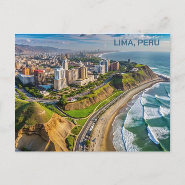 Custom Text Lima, Peru Postcard (Front)