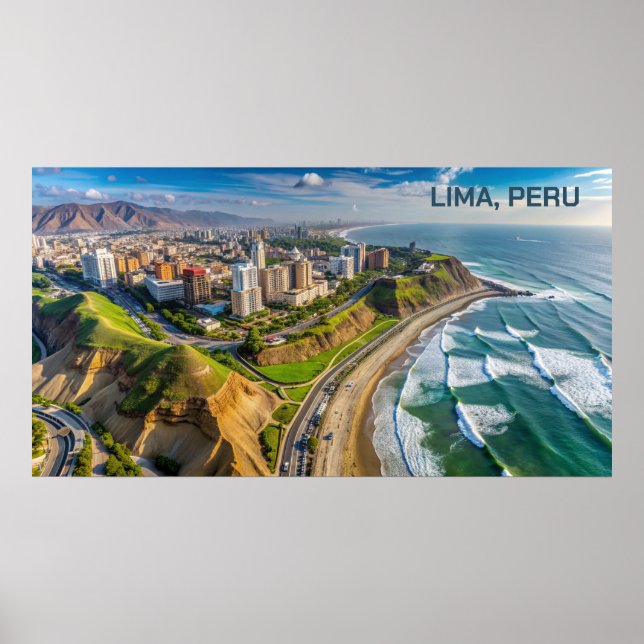 Custom Text Lima, Peru Poster (Front)