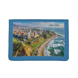 Custom Text Lima, Peru Tri-fold Wallet