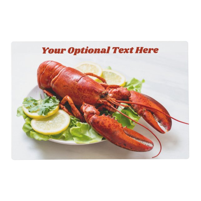 Custom Text Lobster Placemat (Front)