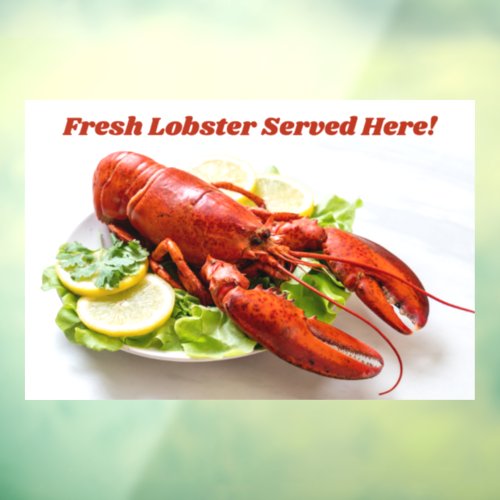 Custom Text Lobster Window Cling
