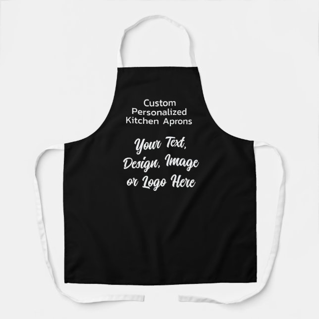 Custom Text & Logo Apron Unique Personalized Gift (Front)