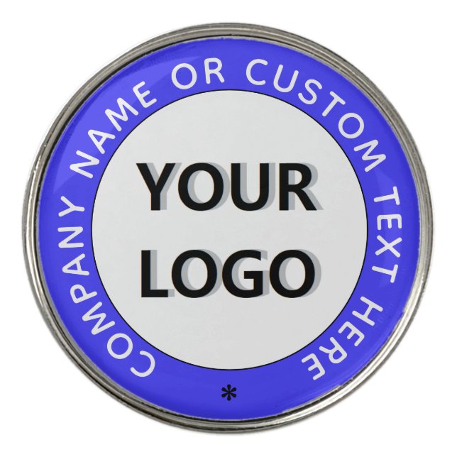 Custom Text Logo Branded Golf Ball Markers Example (Front)