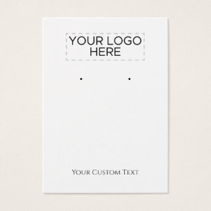 Custom Text & Logo Earring Display Card