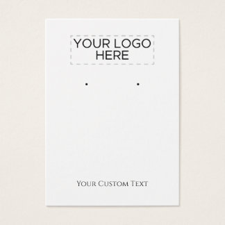 Custom Text & Logo Earring Display Card