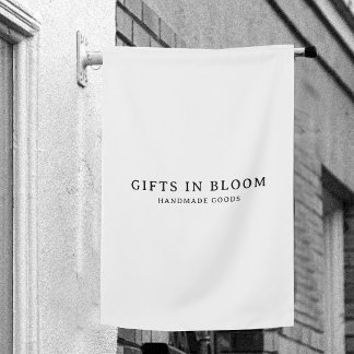 Custom Text Logo Flag Vendor Booth Display