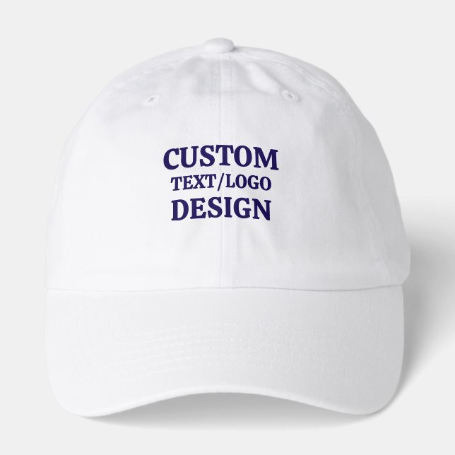 CUSTOM TEXT/LOGO Men's Basic T-Shirt Hat (Front)